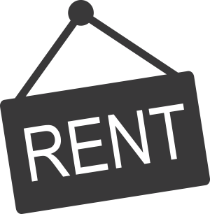 Vector illustration of a for rent sign